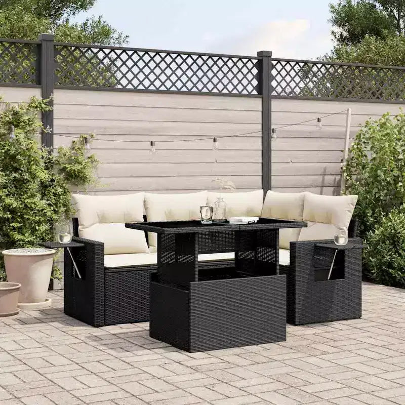 vidaXL Set Divani da Giardino Modulari con Cuscini - Mobili in Polyrattan