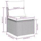 vidaXL Set Divani da Giardino Modulari con Cuscini - Mobili in Polyrattan