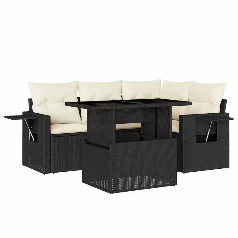 vidaXL Set Divani da Giardino Modulari con Cuscini - Mobili in Polyrattan