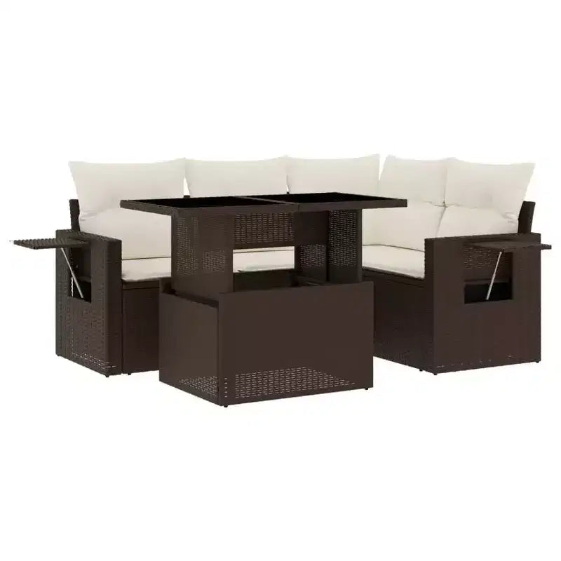 vidaXL Set Divani da Giardino Modulari con Cuscini - Mobili in Polyrattan