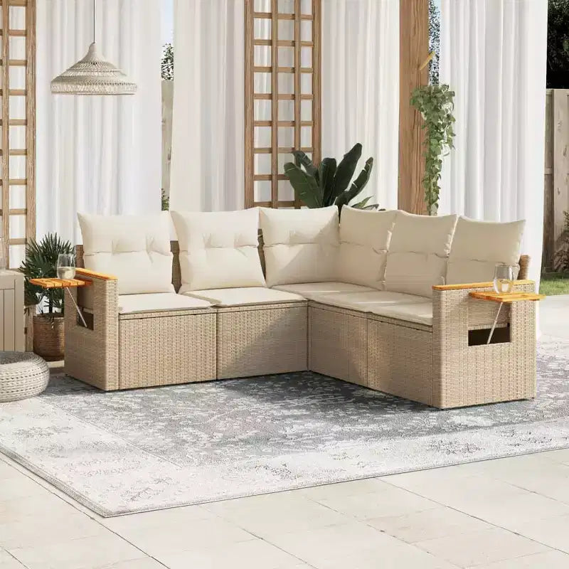 Set Divano da Esterno Contemporaneo vidaXL con Cuscini