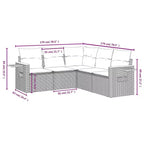 Set Divano da Esterno Contemporaneo vidaXL con Cuscini