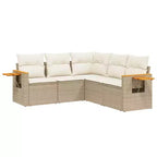 vidaXL Contemporary Outdoor Sofa Set in with Cushions
