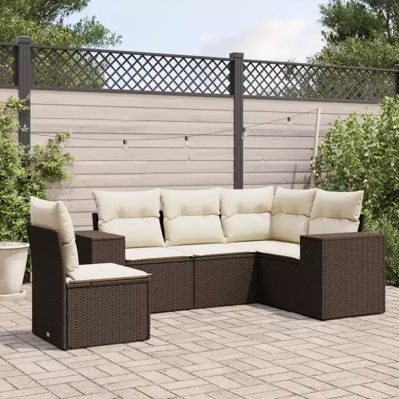 vidaXL Set Divano Modulare da Giardino con Cuscini in Vari Colori