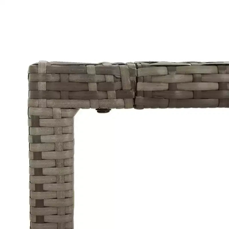 vidaXL Set da pranzo da giardino in rattan PE con braccioli regolabili medi