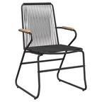 vidaXL Elegante set da pranzo da esterno con vetro temperato