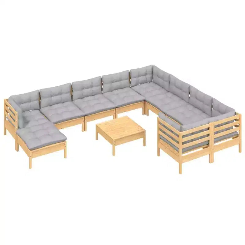 vidaXL Set da Salotto Modulare da Esterno con Cuscini in Diversi Colori