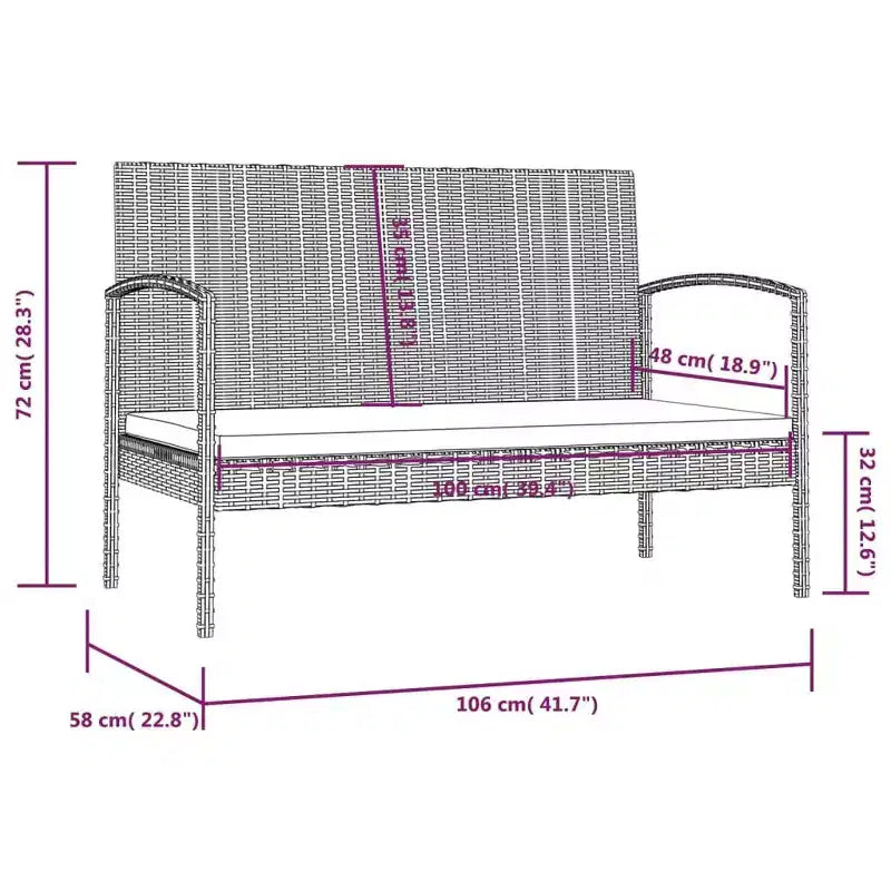 vidaXL Set Salotto da Giardino 16 pz