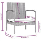 vidaXL Set Salotto da Giardino 16 pz