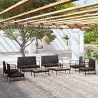 vidaXL Set Salotto da Giardino 16 pz