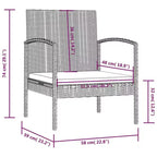vidaXL Set Salotto da Giardino 16 pz