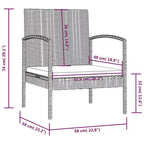 vidaXL Set Salotto da Giardino 16 pz