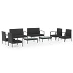 vidaXL Set Salotto da Giardino 16 pz