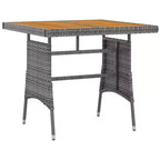 Set da pranzo da esterno vidaXL in polyrattan con telaio in acciaio