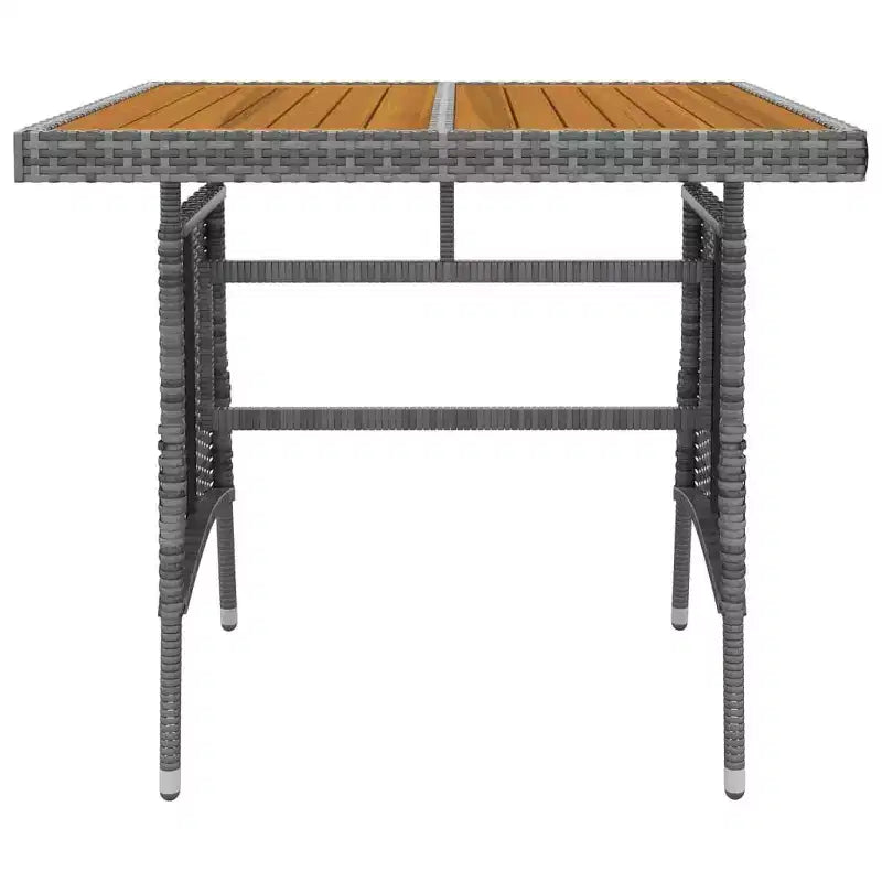 Set da pranzo da esterno vidaXL in polyrattan con telaio in acciaio