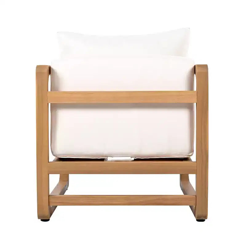 Christopher Knight Home Jessamin, set da salotto/terrazzo, 2 pezzi, in legno di acacia, posti a sedere sovradimensionati, con cuscino e tavolo a doghe