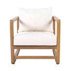 Christopher Knight Home Jessamin, set da salotto/terrazzo, 2 pezzi, in legno di acacia, posti a sedere sovradimensionati, con cuscino e tavolo a doghe