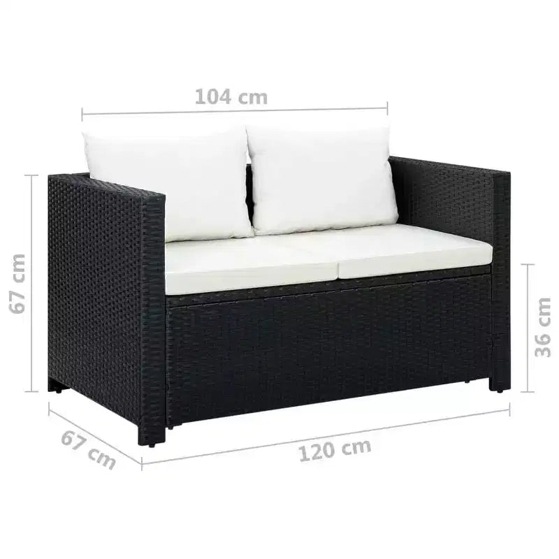 Set da salotto da giardino vidaXL con cuscini in diversi colori