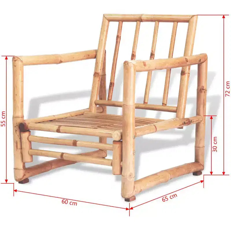 vidaXL Set Salotto da Giardino Sezionale da Esterno con Cuscini in Bambù