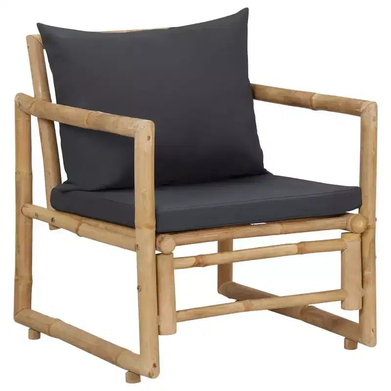 vidaXL Set Salotto da Giardino Sezionale da Esterno con Cuscini in Bambù