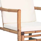 vidaXL Set Salotto da Giardino Sezionale da Esterno con Cuscini in Bambù