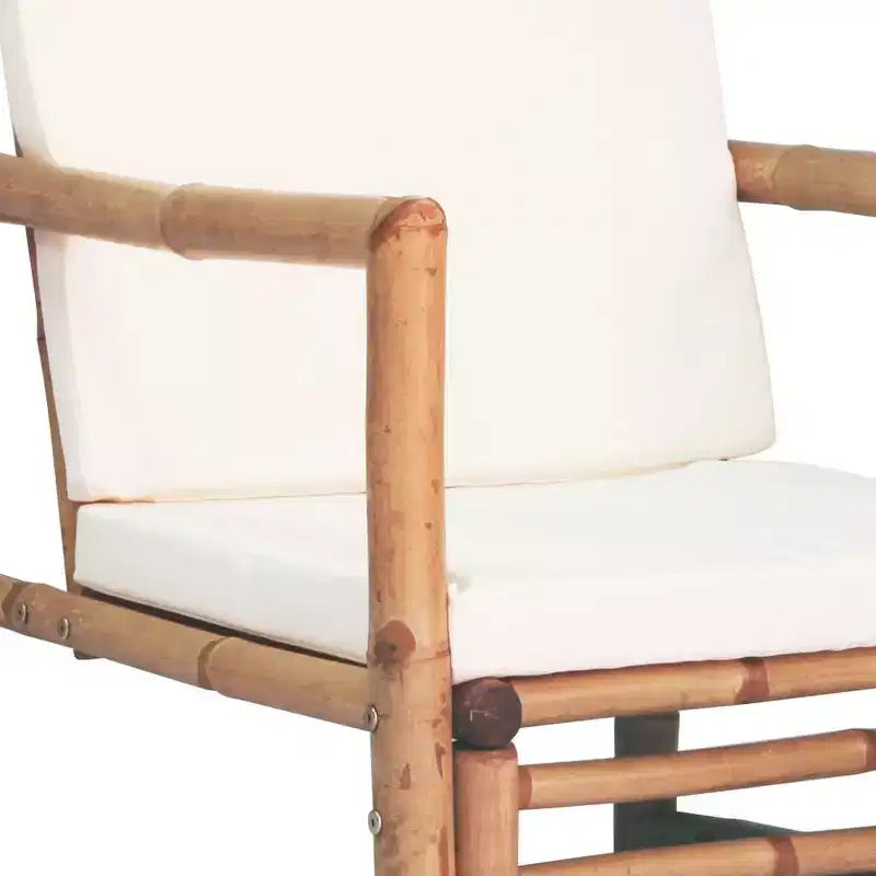 vidaXL Set Salotto da Giardino Sezionale da Esterno con Cuscini in Bambù