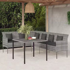 vidaXL Set da pranzo da giardino con cuscini, set per conversazione in 2 pezzi, rattan sintetico