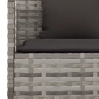 vidaXL Set da pranzo da giardino con cuscini, set per conversazione in 2 pezzi, rattan sintetico