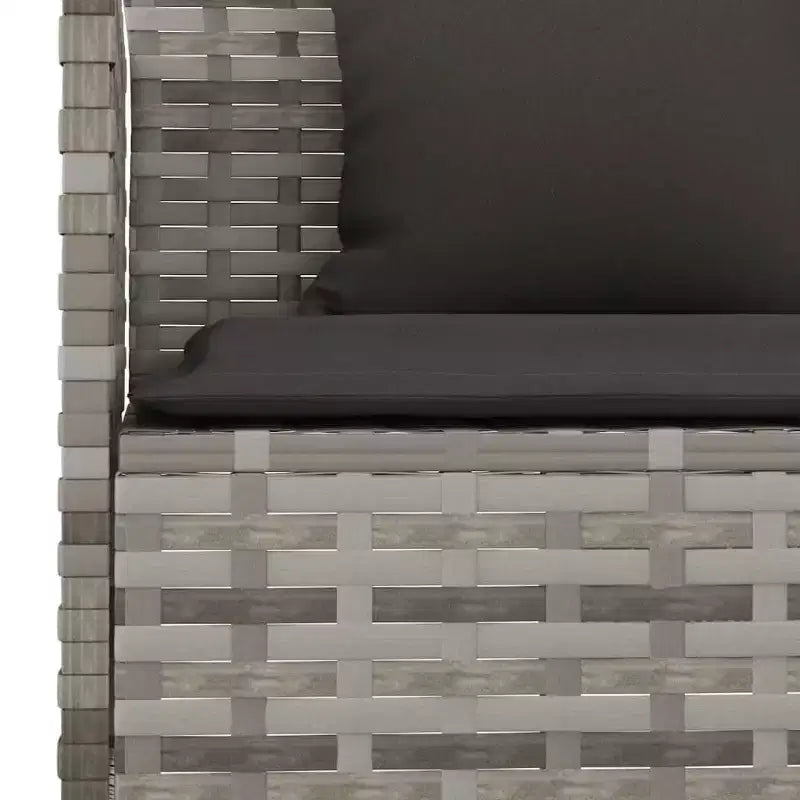 vidaXL Set da pranzo da giardino con cuscini, set per conversazione in 2 pezzi, rattan sintetico