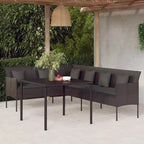 vidaXL Set da pranzo da giardino con cuscini, set per conversazione in 2 pezzi, rattan sintetico