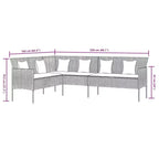 vidaXL Set da pranzo da giardino con cuscini, set per conversazione in 2 pezzi, rattan sintetico