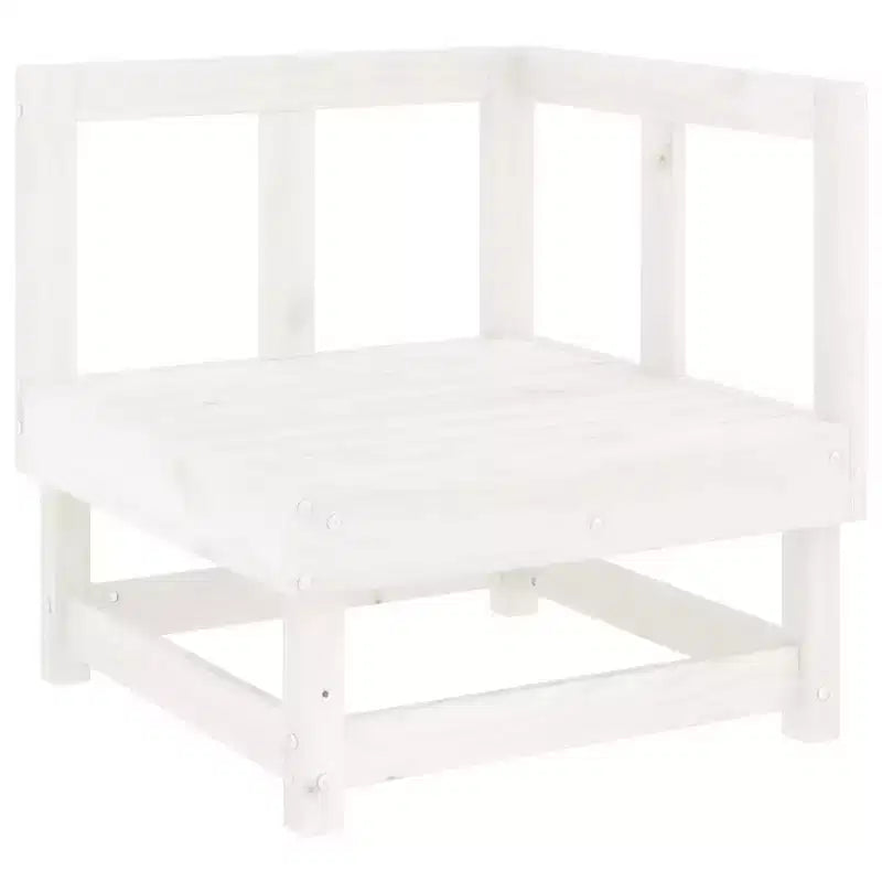 vidaXL Set divano da giardino in legno naturale di pino massiccio