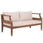 Set da patio Alta panca e tavolo - Interno/Esterno - PAT6812 - Teak Marrone/Crema - Safavieh