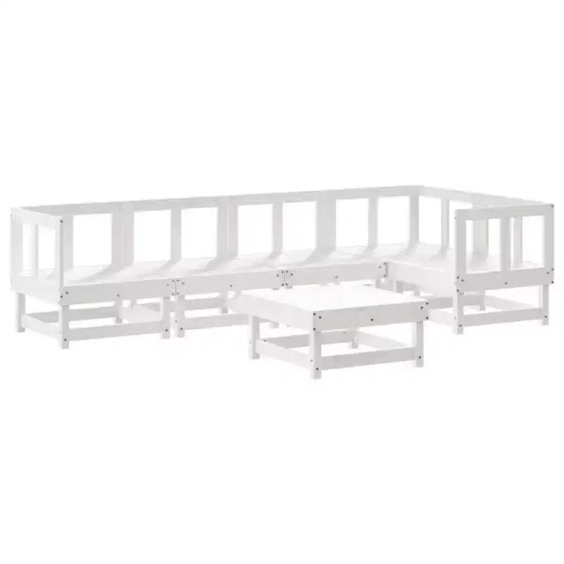 vidaXL Salotto da Giardino Set Mobili da Esterno in Pino Massello