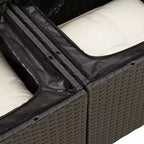 Set Divano da Giardino Modulare vidaXL in Polyrattan con Cuscini