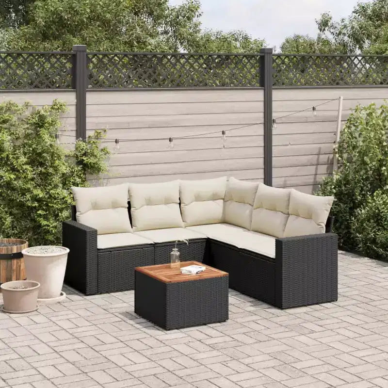 Set Divano da Giardino Modulare vidaXL in Polyrattan con Cuscini