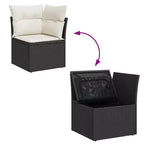 Set Divano da Giardino Modulare vidaXL in Polyrattan con Cuscini