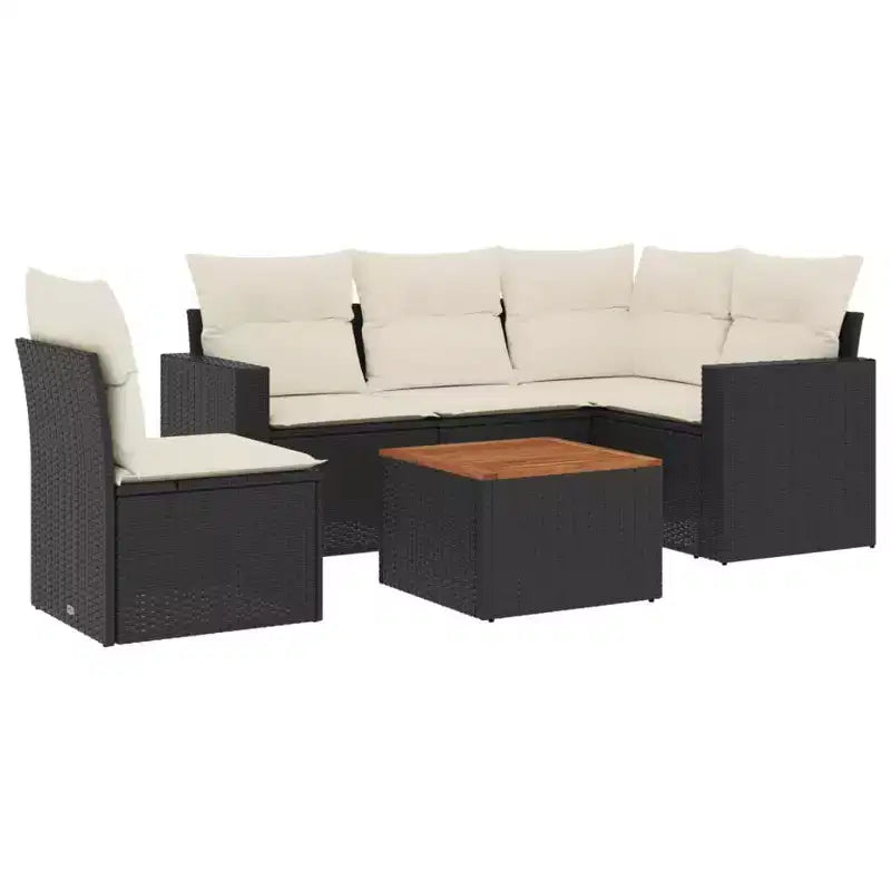 Set Divano da Giardino Modulare vidaXL in Polyrattan con Cuscini