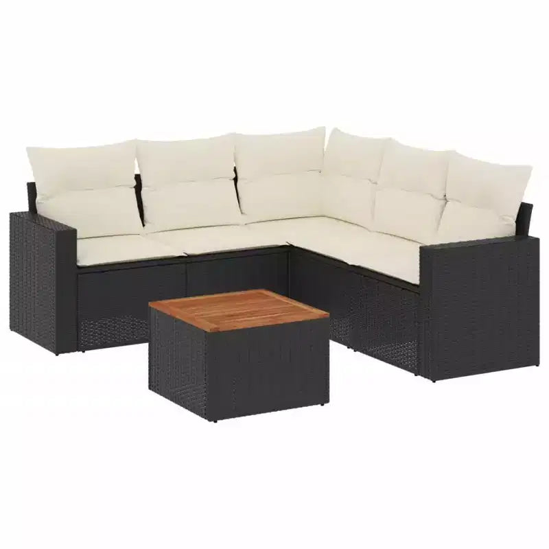 Set Divano da Giardino Modulare vidaXL in Polyrattan con Cuscini