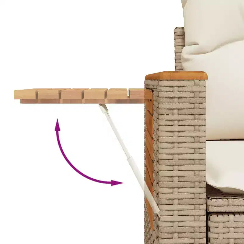 vidaXL Set divano modulare da giardino con cuscini