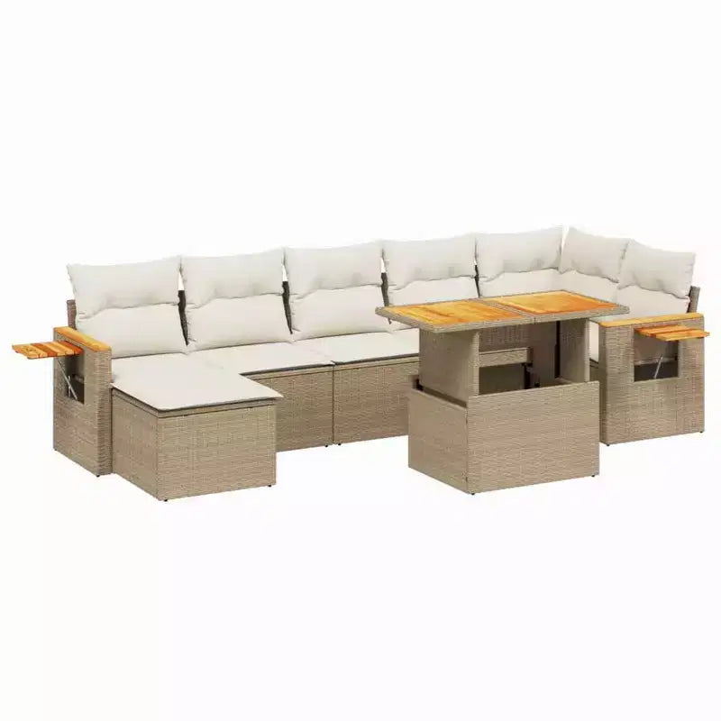 vidaXL Set divano modulare da giardino con cuscini