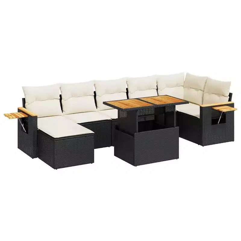vidaXL Set divano modulare da giardino con cuscini