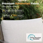 Set da conversazione per patio HAPPATIO, set di mobili da patio a 4 pezzi in alluminio di grandi dimensioni con schienale in corda intrecciata per giardino, portico, balcone