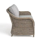 Set da salotto Martha Stewart All-Weather in rattan, divanetto, 2 sedie, tavolino da caffè - Grigio anticato