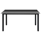 vidaXL Set da pranzo in polyrattan, alluminio e WPC, nero e marrone, grande