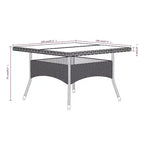 vidaXL Set da pranzo da giardino nero in polyrattan standard con fodere rimovibili