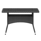 vidaXL Set da pranzo da giardino nero in polyrattan standard con fodere rimovibili