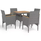 vidaXL Dining Set Grey and brown