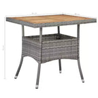 vidaXL Dining Set Grey and brown