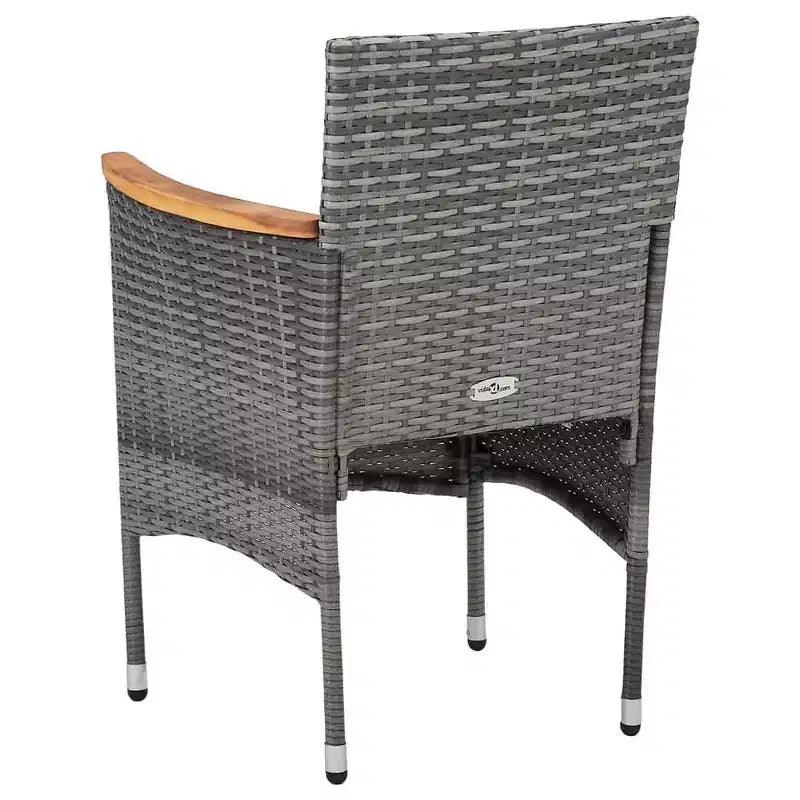 vidaXL Dining Set Grey and brown